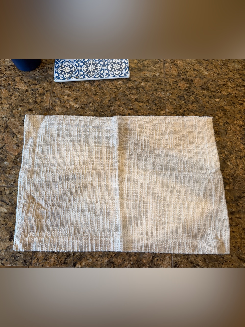 2 - margot Cream Textured Kitchen Cloth - Neutral Dinner Table Linen